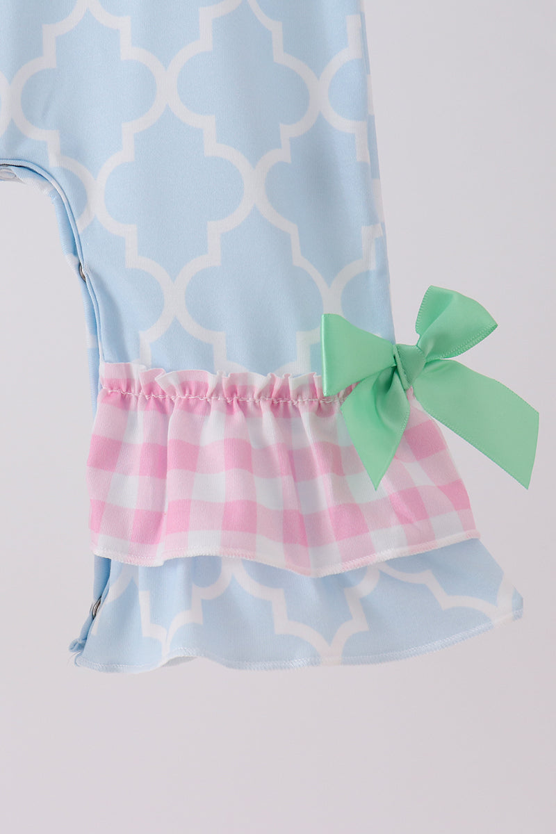Blue birthday cake appilque ruffle romper - Aaria Tees Aaria Tees