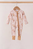 Khaki western boots bamboo zipper romper Aaria Tees