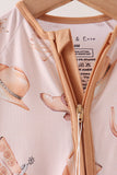 Khaki western boots bamboo zipper romper Aaria Tees