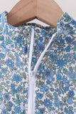 Teal floral print mom&me skorts set - Aaria Tees Aaria Tees