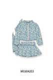 Teal floral print mom&me skorts set Aaria Tees