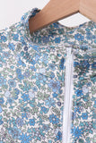 Teal floral print mom&me skorts set - Aaria Tees Aaria Tees