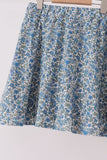 Teal floral print mom&me skorts set - Aaria Tees Aaria Tees