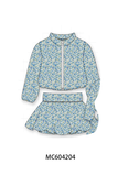 Teal floral print mom&me skorts set Aaria Tees