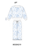 Blue floral print mom&me pants set Aaria Tees