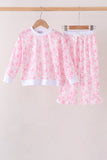 Pink floral print mom&me pants set - Aaria Tees Aaria Tees