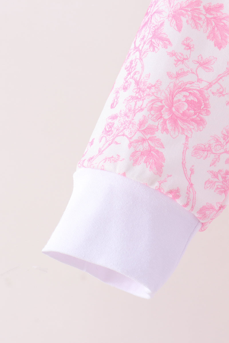 Pink floral print mom&me pants set - Aaria Tees Aaria Tees