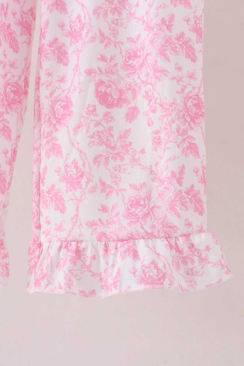 Pink floral print mom&me pants set - Aaria Tees Aaria Tees