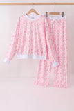 Pink floral print mom&me pants set - Aaria Tees Aaria Tees