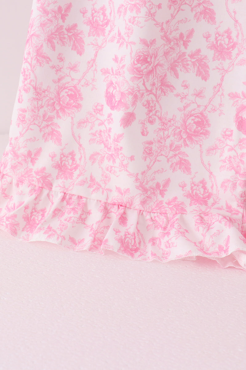 Pink floral print mom&me pants set - Aaria Tees Aaria Tees