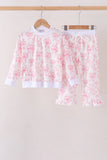 Pink bow floral print mom&me pants set - Aaria Tees Aaria Tees