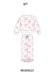 Pink bow floral print mom&me pants set Aaria Tees