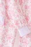Pink bow floral print mom&me pants set - Aaria Tees Aaria Tees