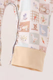 Khaki farm checkered romper - Aaria Tees Aaria Tees
