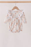 Khaki farm checkered ruffle bubble - Aaria Tees Aaria Tees