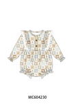 Khaki farm checkered ruffle bubble Aaria Tees