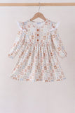 Khaki farm checkered ruffle dress - Aaria Tees Aaria Tees
