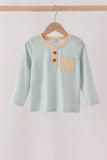Khaki Geo Diamond Pocket Top - Aaria Tees Aaria Tees