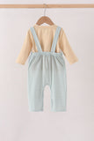 Khaki Geo Diamond 2pc romper set - Aaria Tees Aaria Tees