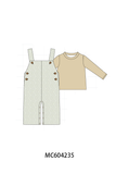 Khaki Geo Diamond 2pc romper set Aaria Tees