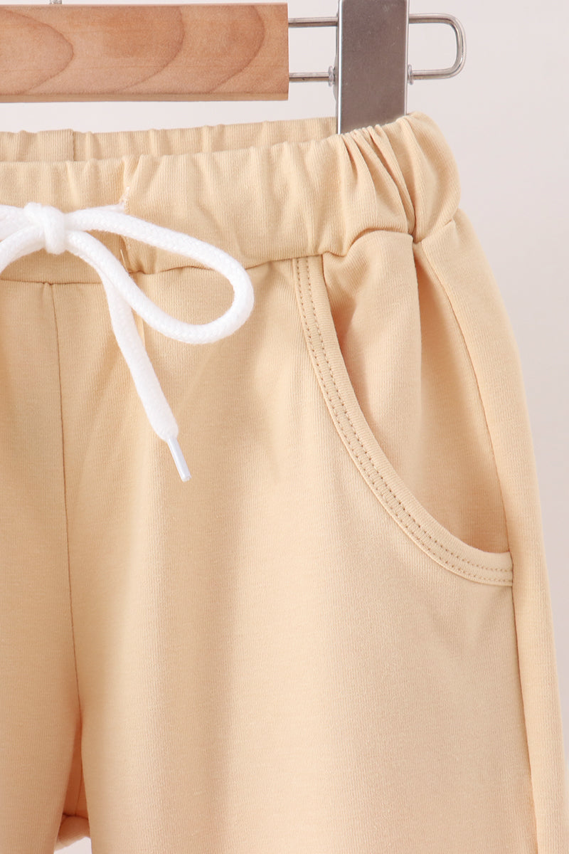 Khaki Geo Diamond pants set - Aaria Tees Aaria Tees