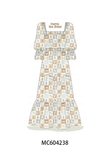 Khaki farm checkered tiered mom dress Aaria Tees
