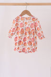 Orange Pumpkin Print Bubble - Aaria Tees Aaria Tees