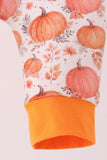 Orange Pumpkin Print Romper - Aaria Tees Aaria Tees