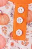 Orange Pumpkin Print Top - Aaria Tees Aaria Tees