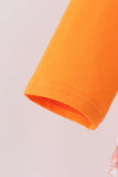 Orange Pumpkin Print Top - Aaria Tees Aaria Tees