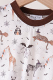 Brown zoo animal romper - Aaria Tees Aaria Tees