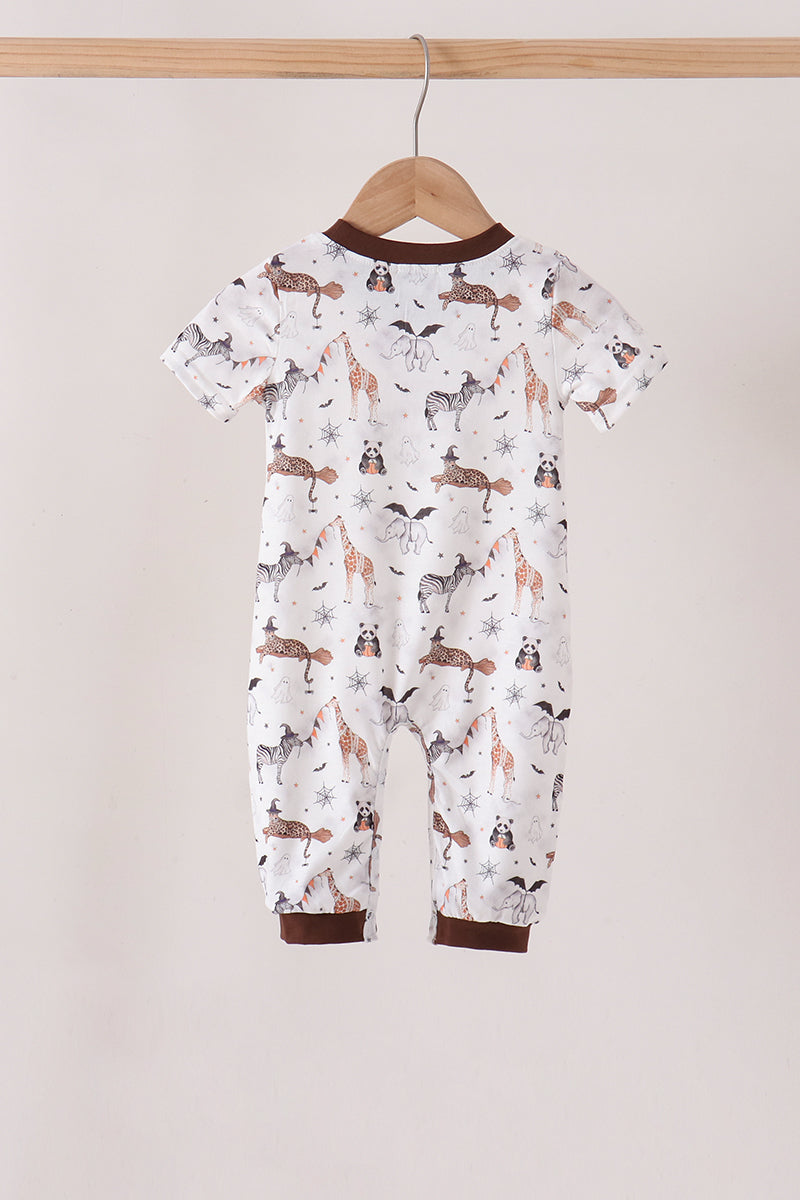 Brown zoo animal romper - Aaria Tees Aaria Tees