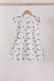 Brown zoo animal ruffle dress - Aaria Tees Aaria Tees