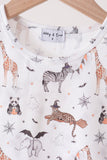 Brown zoo animal ruffle dress - Aaria Tees Aaria Tees