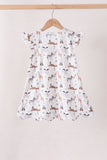 Brown zoo animal ruffle dress - Aaria Tees Aaria Tees
