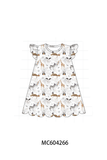 Brown zoo animal ruffle dress Aaria Tees