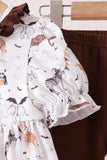 Brown zoo animal ruffle pants set - Aaria Tees Aaria Tees