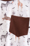 Brown zoo animal pocket top - Aaria Tees Aaria Tees
