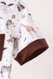 Brown zoo animal pocket top - Aaria Tees Aaria Tees