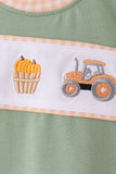Green farm embroidery romper - Aaria Tees Aaria Tees