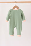 Green farm embroidery romper - Aaria Tees Aaria Tees