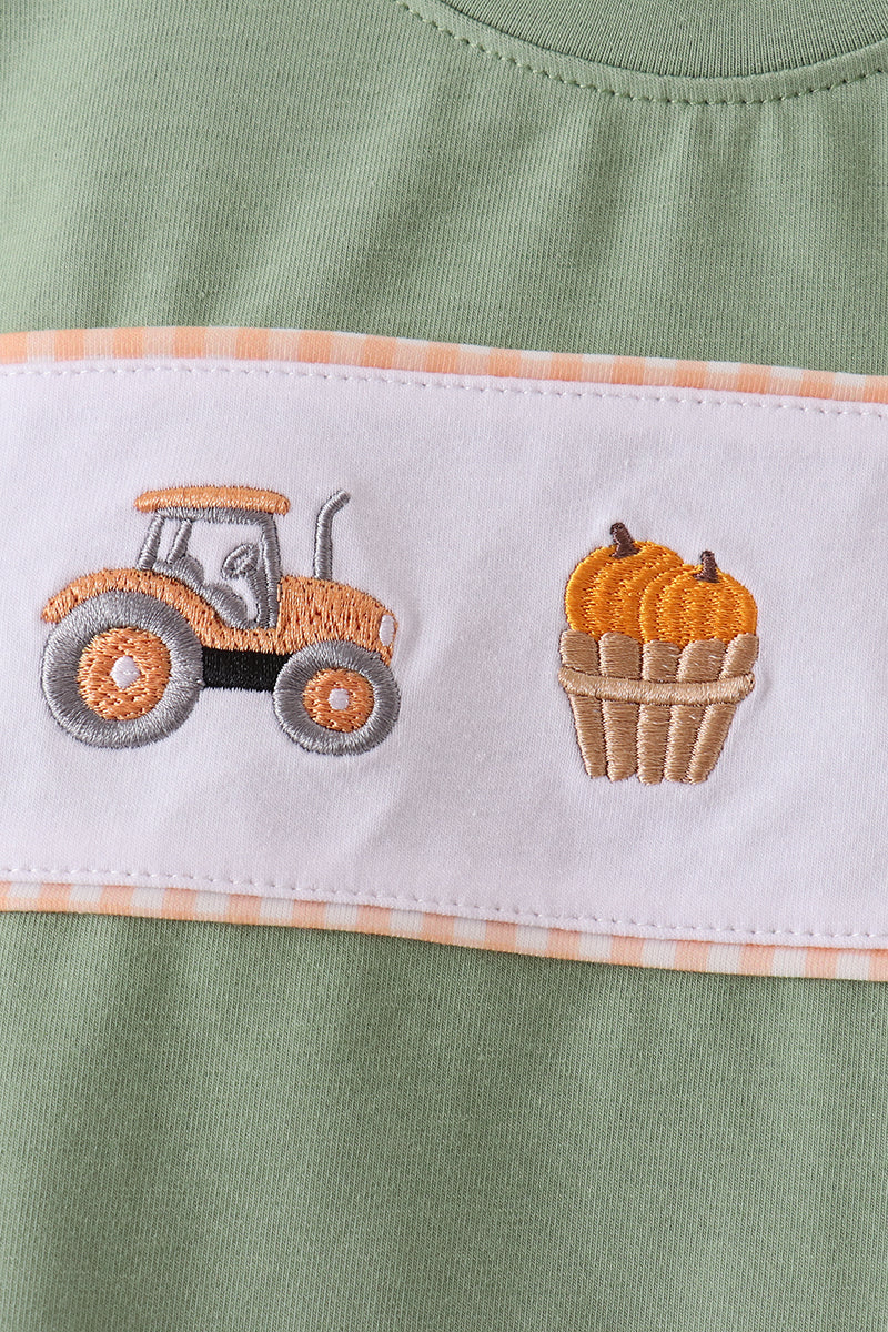Green farm embroidery pants set - Aaria Tees Aaria Tees