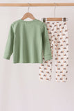Green farm embroidery pants set - Aaria Tees Aaria Tees