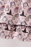 Pink Spooky print ruffle dress Aaria Tees
