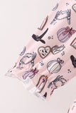Pink Spooky print ruffle dress Aaria Tees