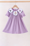 Purple spooky embroidery dress Aaria Tees