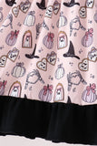 Pink Spooky print ruffle dress Aaria Tees