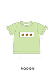 Green Jack-O-Lantern embroidery top Aaria Tees