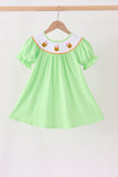 Green Jack-O-Lantern embroidery dress - Aaria Tees Aaria Tees