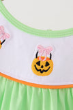 Green Jack-O-Lantern embroidery dress - Aaria Tees Aaria Tees